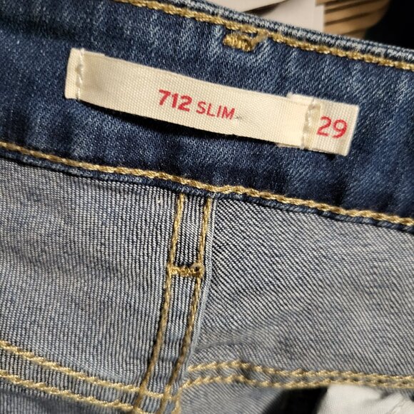WOMANS LEVIS 712 SLIM JEANS SZ 29 - Picture 7 of 9